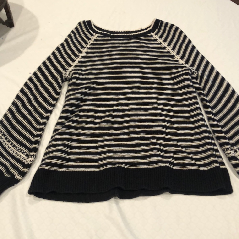 Long sleeved striped sweater